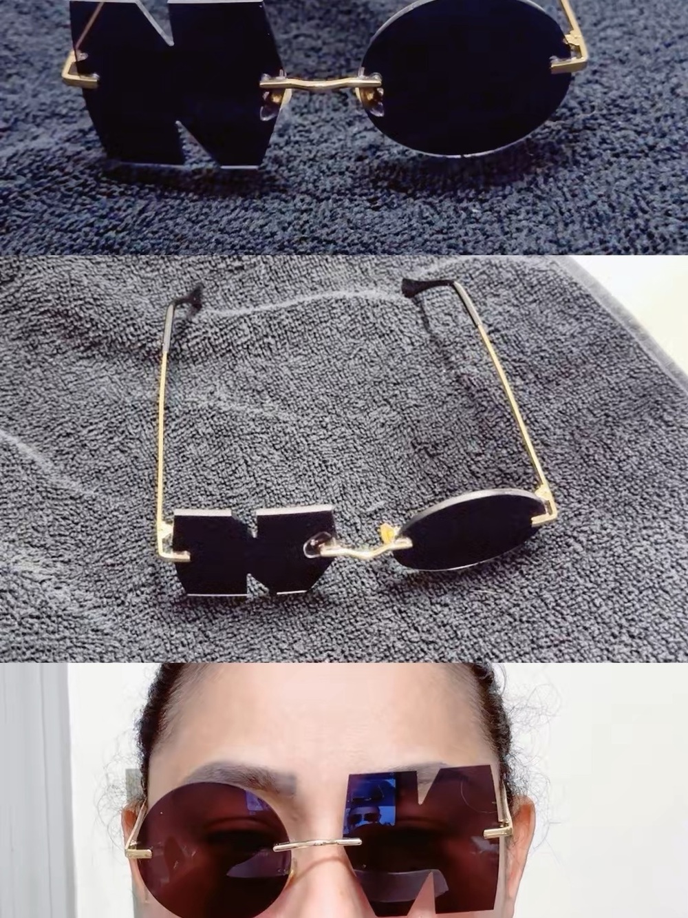 Black & Gold Fashion Sunglasses - Women Accessories